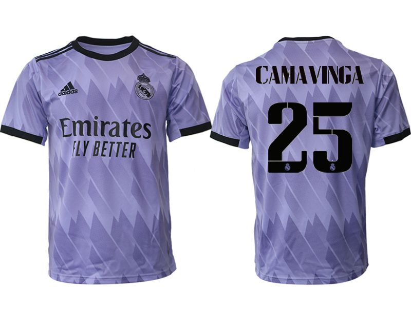 Men 2022-2023 Club Real Madrid away aaa version purple 25 Soccer Jersey